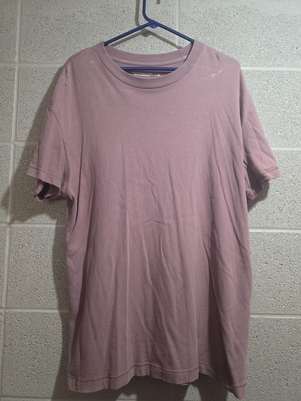 Abercrombie & Fitch Men's Premium Heavyweight Tee Shirt Short Sleeve Mauve Large